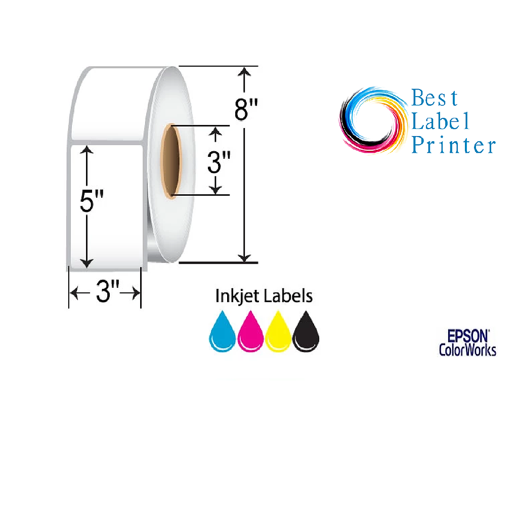 3” X 5” EPSON COLORWORKS MEDIA HIGH GLOSS LABELS (COLORWORKS C6000/C7500 SERIES) (3"CORE/8"OD)