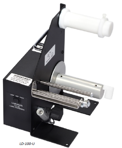 [80-147-0003] LD-100-U Label Dispensers up to 4.5”-BLACK (Transparent & Opaque Labels)