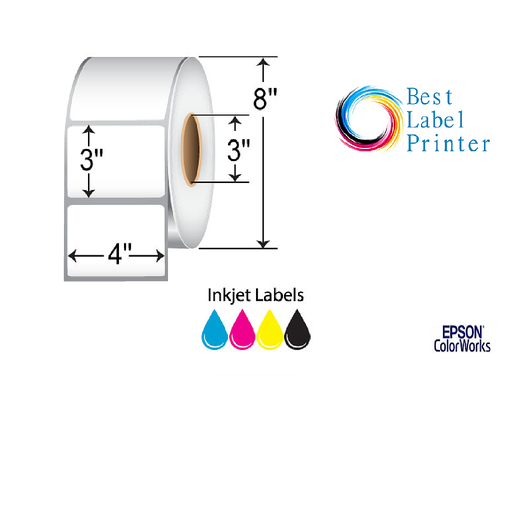 [C60CD002] 4” X 3” EPSON COLORWORKS MEDIA DURABLE MATTE SYNTHETIE LABELS (COLORWORKS C6000/C7500 SERIES) (3"CORE/8"OD)