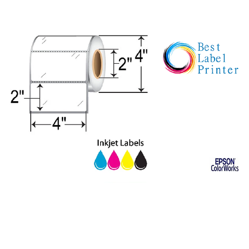 [C35GD001]  4” X 2” EPSON COLORWORKS MEDIA HIGH GLOSS LABELS (COLORWORKS C3500/C4000 SERIES) (2"CORE/4"OD)