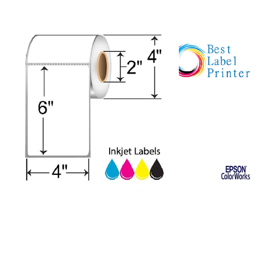 [C35CD003]  4” X 6” EPSON COLORWORKS MEDIA DURABLE MATTE SYNTHETIE LABELS (COLORWORKS C3500/C4000 SERIES) (2"CORE/4"OD)